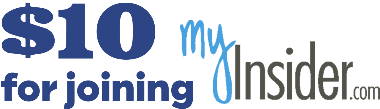 $10 Welcome for joining MyInsider.com