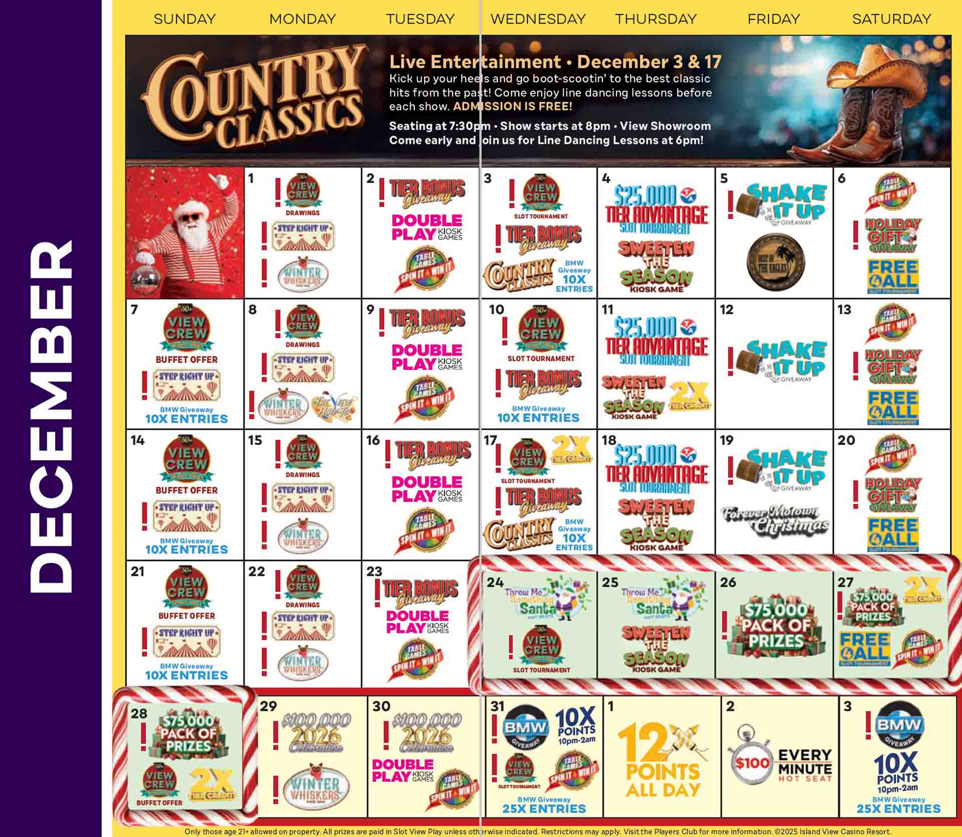 Promo calendar December 2025